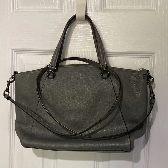Authentic COACH Pebble Grey Prairie Satchel - Picture 5 of 14